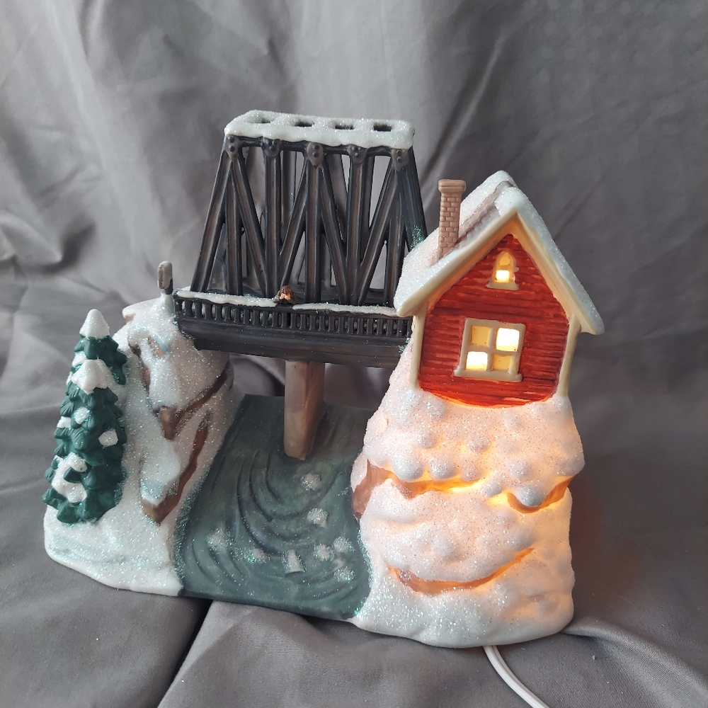 Its A Wonderful Life Enesco Christmas Village Bedford Falls Bridge! NIB! RARE!